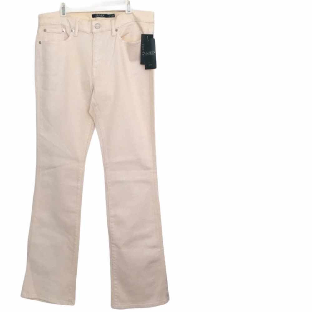 NWT.Lauren Ralph Lauren pearl color pants